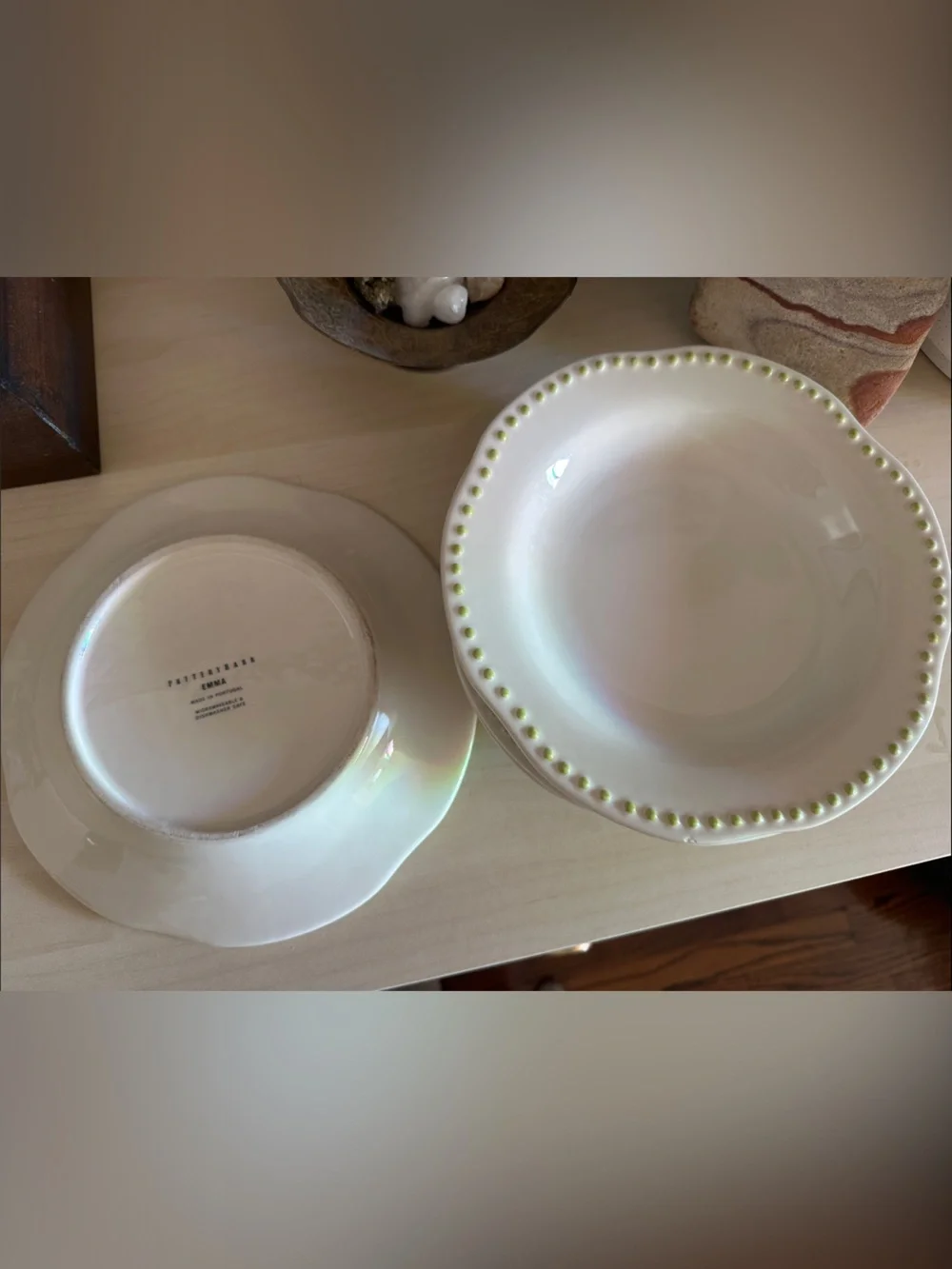 Pottery Barn Emma PlateBowls set/4